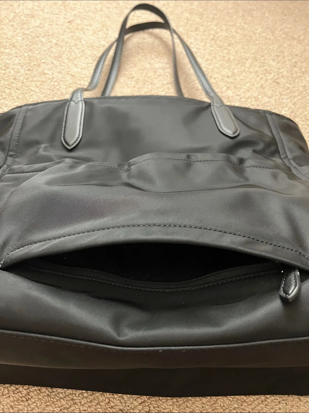 Kate Spade ♠️ The Little Better Black Chelsea Large Tote with Front Zip Pocket
